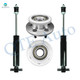Set of 4 Front Shock Absorber-Wheel Hub Bearing Assembly For 1999-2003 Dodge Durango High Performance Monotube Upgrade 4-Wheel ABS
