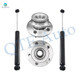 Set of 4 Front Steering Damper-Wheel Hub Bearing Assembly For 2000 2001 Dodge RAM 1500 4WD