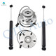 Set of 4 Front Steering Damper-Wheel Hub Bearing Assembly For 2000 2001 Dodge RAM 1500 4-Wheel ABS