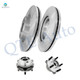 Set of 4 Front 296mm Disc Brake Rotors-Wheel Hub Bearing Assembly For 2007-2013 Nissan Altima