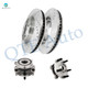 Set of 4 Front Drilled Slotted Brake Disc Rotors-Wheel Hub Bearing Assembly For 2006-2012 Toyota RAV4