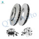 Set of 4 Front Disc Brake Rotors-Wheel Hub Bearing Assembly For 2009-2012 Volkswagen Routan