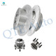 Set of 4 Rear 262mm Disc Brake Rotors-Wheel Hub Bearing Assembly For 2007-2012 Dodge Caliber