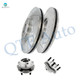 Set of 4 Front 320mm Drilled Slotted Brake Disc Rotors-Wheel Hub Bearing Assembly For 2005-2007 Nissan Murano