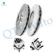 Set of 4 Front 296mm Brake Disc Rotors-Wheel Hub Bearing Assembly For 2004-2012 Chevrolet Malibu