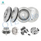 Set of 8 Front 321mm-Rear 303mm Brake Disc Rotors-Wheel Hub Bearing Assembly For 2010-2017 Chevrolet Equinox