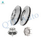 Set of 4 Front 321mm Brake Disc Rotors-Wheel Hub Bearing Assembly For 2014-2017 2020 Chevrolet Impala