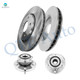 Set of 4 Front 302mm Disc Brake Rotors-Wheel Hub Bearing Assembly For 2009-2011 Dodge Journey
