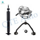 Set of 3 Front Left Upper Wheel Hub Bearing Assembly-Control Arm Ball Joint-Shock Absorber For 2002 Lincoln Navigator