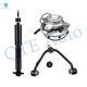 Set of 3 Front Right Upper Wheel Hub Bearing Assembly-Control Arm Ball Joint-Shock Absorber For 2002 Ford Expedition