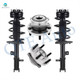 Set of 4 Front Quick Complete Strut-Coil Spring Assembly-Wheel Hub Bearing Assembly For 2011-2014 Chrysler 200