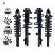 Set of 8 Front-Rear Quick Complete Strut-Coil Spring Assembly-Wheel Hub Bearing Assembly For 2009 Dodge Caliber