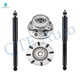 Set of 4 Front Wheel Hub Bearing Assembly-Shock Absorber For 2000 2001 Dodge RAM 2500 Exc. 8800 GVW