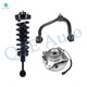Set of 3 Front Left Upper Control Arm Ball Joint-Wheel Hub Bearing Assembly-Quick Complete Strut-Coil Spring Assembly For 2004 2005 Ford F-150