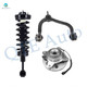 Set of 3 Front Right Upper Control Arm Ball Joint-Wheel Hub Bearing Assembly-Quick Complete Strut-Coil Spring Assembly For 2004 2005 Ford F-150