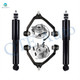 Set of 6 Front Upper Control Arm Ball Joint-Wheel Hub Bearing Assembly-Shock Absorber For 2004 Ford F-150 Heritage High Performance Monotube Upgrade