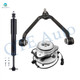 Set of 3 Front Left Upper Control Arm Ball Joint-Wheel Hub Bearing Assembly-Shock Absorber For 2003-2009 Mazda B4000 1 Piece Design