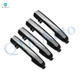Set of 4 Front-Rear Outside Exterior Door Handle For 2009 2010 Hyundai Sonata black+chrome