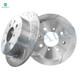 Rear Drilled Slotted Brake Disc Rotors For 1992-1995 1999 2000 Honda Civic