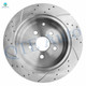 Rear 269mm Drilled Slotted Brake Disc Rotors For 2003-2006 Pontiac Vibe