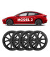 Set of 4 Wheel Covers Hubcaps Sport Style For 2017-2024 Tesla 3 18 inch Wheel Except Highland