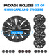 Set of 4  Straight Edge Wheel Covers Hubcaps For 2021-2024 Tesla Y 19 inch Wheel
