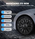 Set of 4  Straight Edge Wheel Covers Hubcaps For 2021-2024 Tesla Y 19 inch Wheel