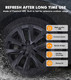 Set of 4 Matte Black Snap On Hubcap Wheel Rim Skin Covers For 2017-2023 Tesla 3 18 inch Wheel