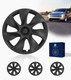 Set of 4 Matte Black Wheel Covers Hubcaps For 2021-2024 Tesla Y 19 inch Wheel
