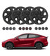 Set of 4 Wheel Covers Hubcaps Phantom Style For 2021-2024 Tesla Y 19 inch Wheel