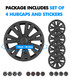 Set of 4 Wheel Covers Hubcaps Turbine Style For 2021-2024 Tesla Y 19 inch Wheel