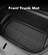 Set of 3 Front and Rear Trunk Cargo Floor Mat For 2021-2024 Tesla Y 5 Seat, Essential Tesla Accessories All weather Floor Mats for Model Y