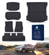 Set of 6 Floor Mats-Cargo Liners-Storage Mats 3D Waterproof Anti-Slip Car Mats For 2021-2023 Tesla Model 3 Except Highland, Essential Tesla Accessories all weather floor mats for Model 3
