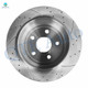 Rear Drilled Slotted Brake Disc Rotors For 2018 Jeep Wrangler JK