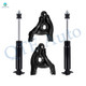 Set of 4 Front Lower Control Arm Ball Joint-Shock Absorber For 1988-1999 Chevrolet C1500
