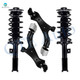 Set of 4 Front Lower Control Arm Ball Joint-Quick Complete Strut-Coil Spring Assembly For 2010-2017 GMC Terrain