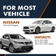 Front Ceramic Brake Pad Kit For 2014-2019 Nissan Rogue
