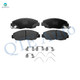 Set of 8 Front-Rear Ceramic Brake Pad Kit For 2002 2003 2012 Honda Civic
