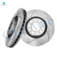 Front 320mm Drilled Slotted Brake Disc Rotors For 2005-2009 Audi A4 Quattro