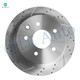 Rear Drilled Slotted Brake Disc Rotors For 2004-2008 Nissan Maxima