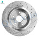 Rear Drilled Slotted Brake Disc Rotors For 2015 Honda Civic