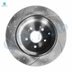 Rear 334mm Drilled Slotted Brake Disc Rotors For 2007-2013 Asuna MDX