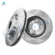Front 320mm Drilled Slotted Brake Disc Rotors For 2013 Infiniti JX35