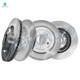 Set of 4 Front-Rear Brake Disc Rotors For 2010-2018 Lincoln MKT