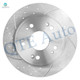 Set of 4 Front-Rear Drilled Slotted Brake Disc Rotors For 2013-2017 Honda Accord LX