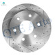 Set of 4 Front 305 mm -Rear 330 mm Drilled Slotted Brake Disc Rotors For 2003-2008 GMC Savana 1500 with 330 mm Diameter Rotor