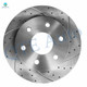 Front 305mm Drilled Slotted Brake Disc Rotors For 2003-2005 GMC Savana 2500