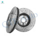 Front 300mm Drilled Slotted Brake Disc Rotors For 2013-2020 Ford Fusion