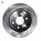 Set of 4 Front 305 mm -Rear 330 mm Drilled Slotted Brake Disc Rotors For 2003-2008 Chevrolet Express 1500