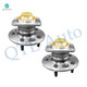 Pair of 2 Rear Wheel Hub Bearing Assembly For 1990 1991 Oldsmobile Silhouette